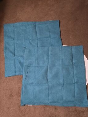 Teal Accent Pillow Cover - Soft Quilted Home Accent